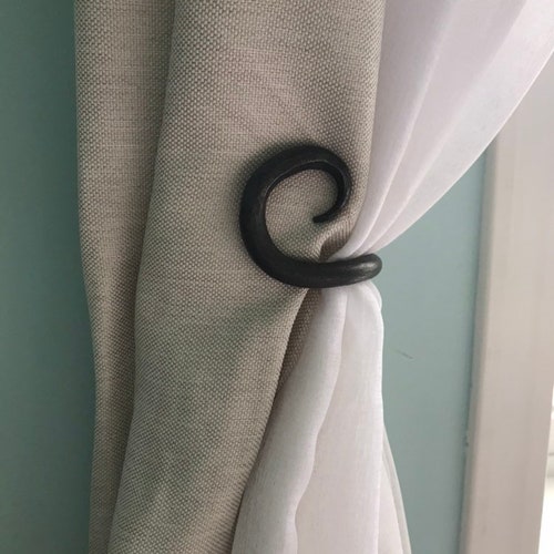 Brass Curtain Tie Backs Vintage Pair of Feather Curtain Tie Etsy