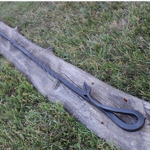Hand Forged, Personalized Fire pit tool, Fire Poker.