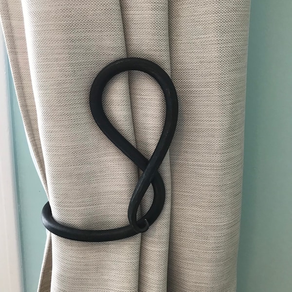 Curtain Tie Back Hooks Hand Etsy