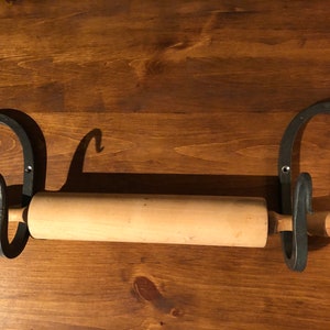 Hand Forged Rolling Pin Holder/Hooks.