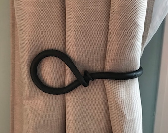 Hand Forged Loop Curtain Tie-Backs-Pair.