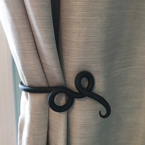 Hand Forged Curtain Tie Backs-Pair.