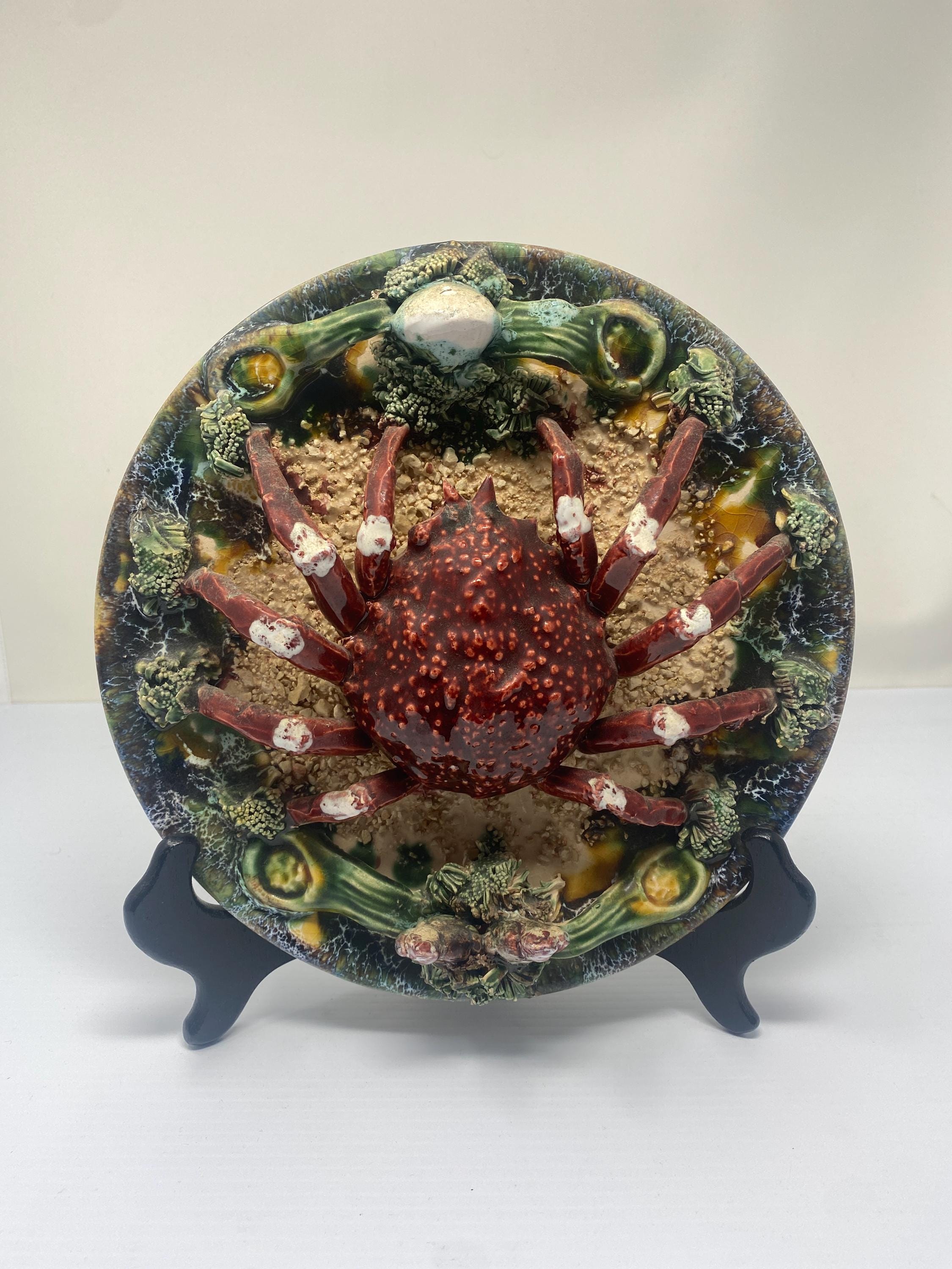 Vintage Majolica Spider Crab Wall Plate. - Etsy