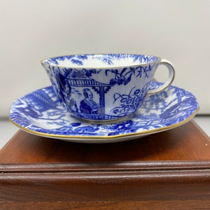 Royal Crown Derby Blue  Teacup and Saucer.