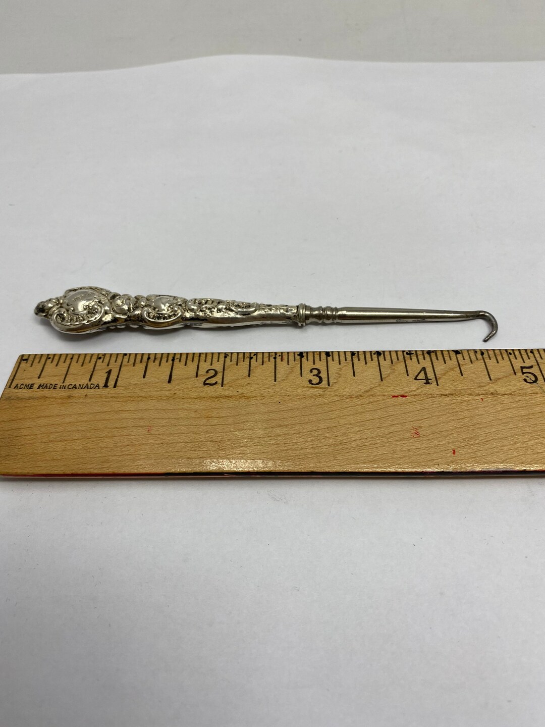 Antique Vintage Button Hook With Sterling Handle Etsy