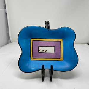 Vintage 1992 Artist Signed Art Pottery Tray.