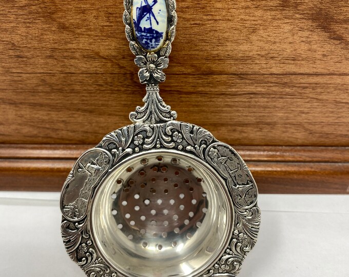 Vintage Dutch Silver Tea Strainer Made in Holland. Etsy