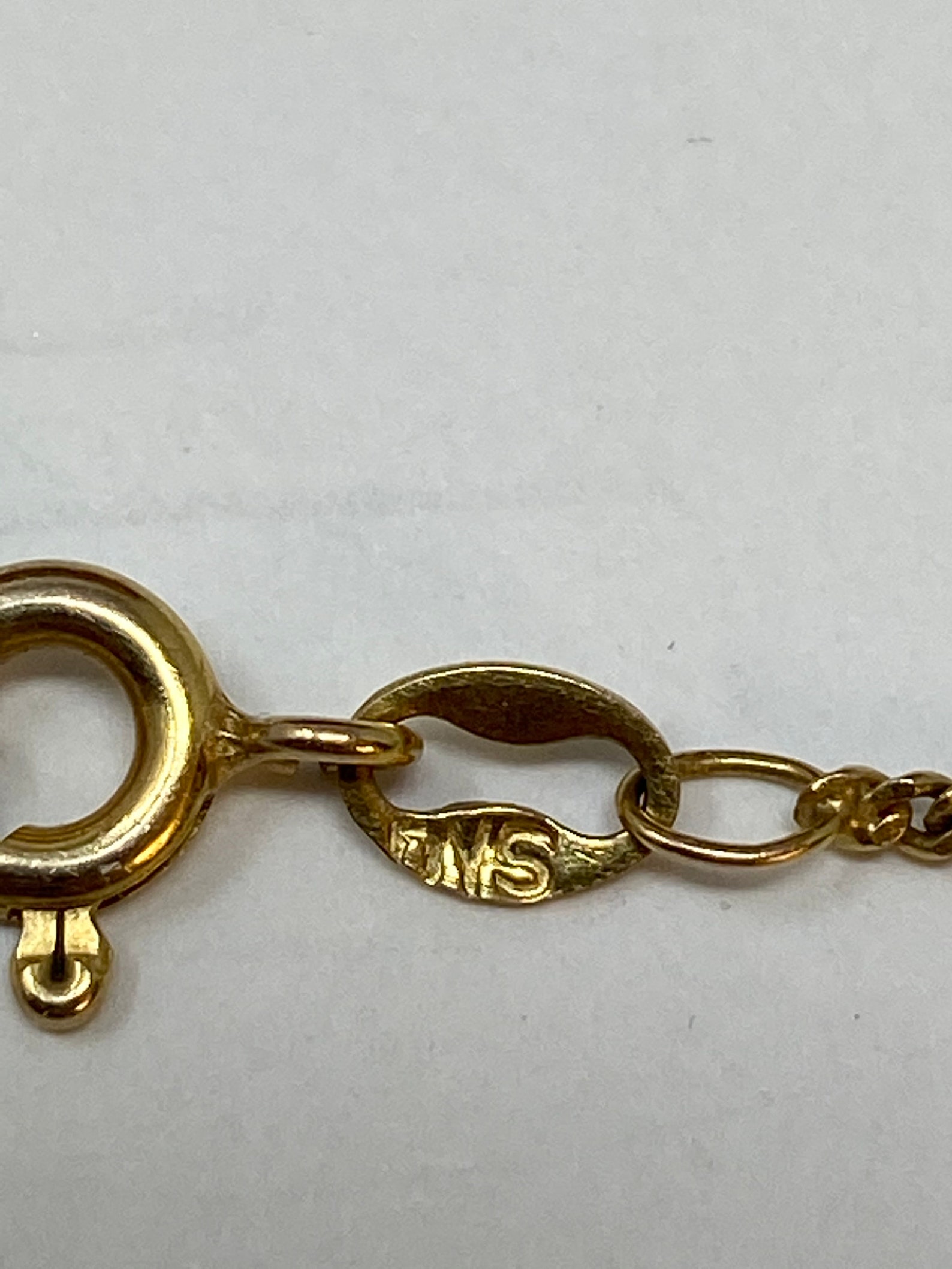 Vintage Estate Stamped 10Kt Italy Yellow Gold Necklace. Etsy