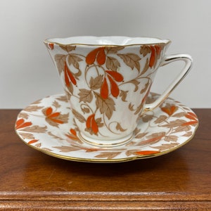 Grafton China ASHLEY Pattern Teacup and Saucer.