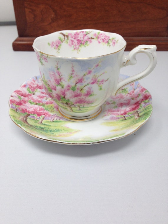 Royal Albert Blossom Time Teacup and Saucer. Reg # 799833. Vintage