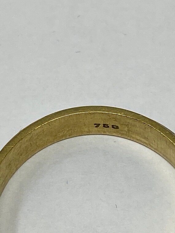 Vintage stamped 750 (18Kt) White and Yellow Gold … - image 2