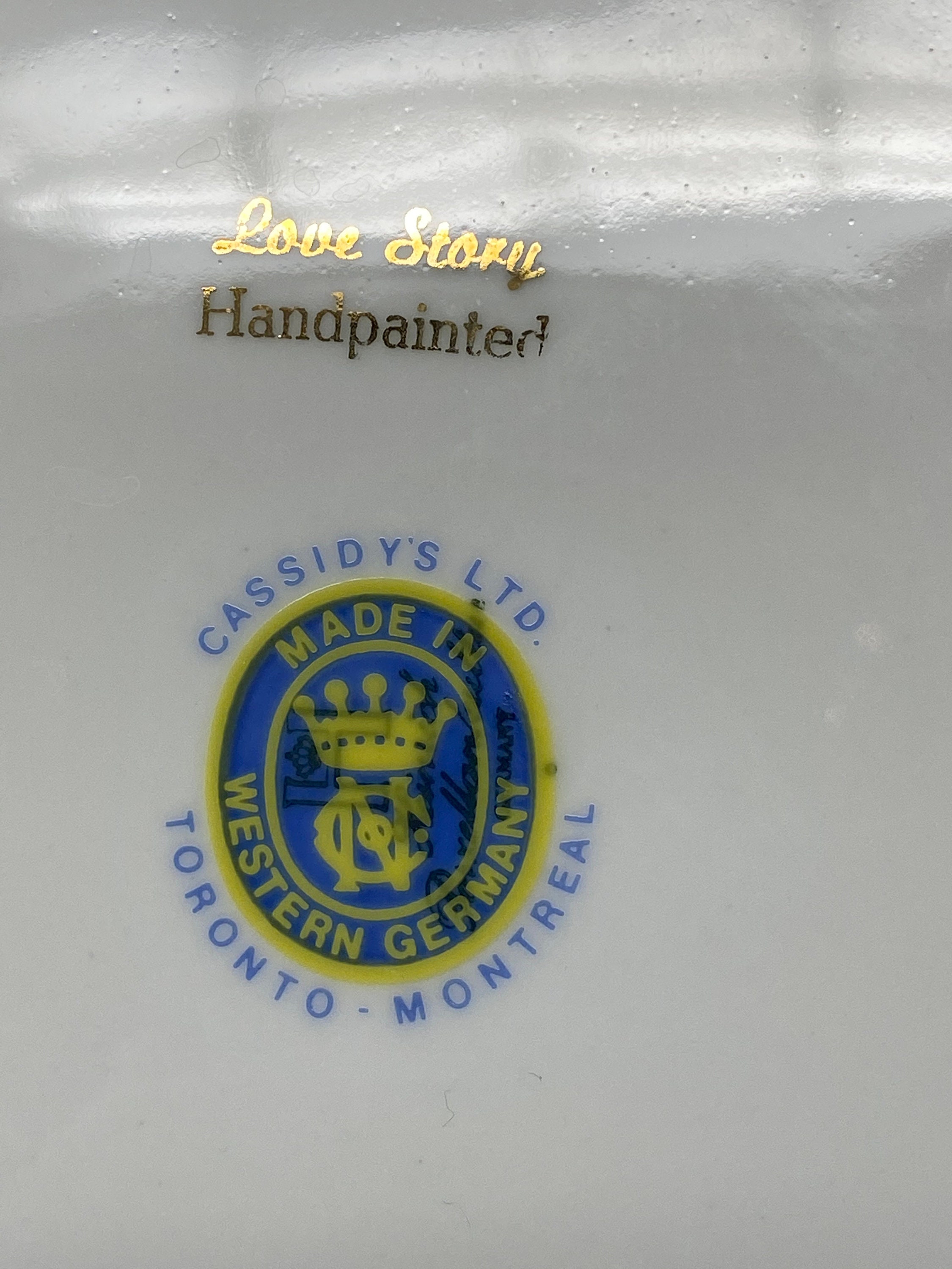 ビンテージ 西ドイツ製 Love story handpainted プレート ビンテージ 西ドイツ製 Love story handpainted プレート