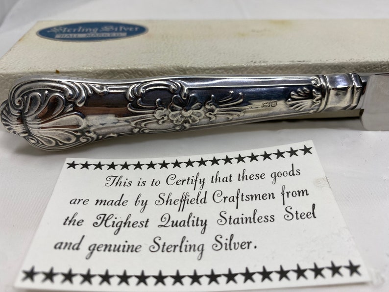 Vintage Fully Hallmarked Sheffield Sterling Silver Cake Knife. image 9