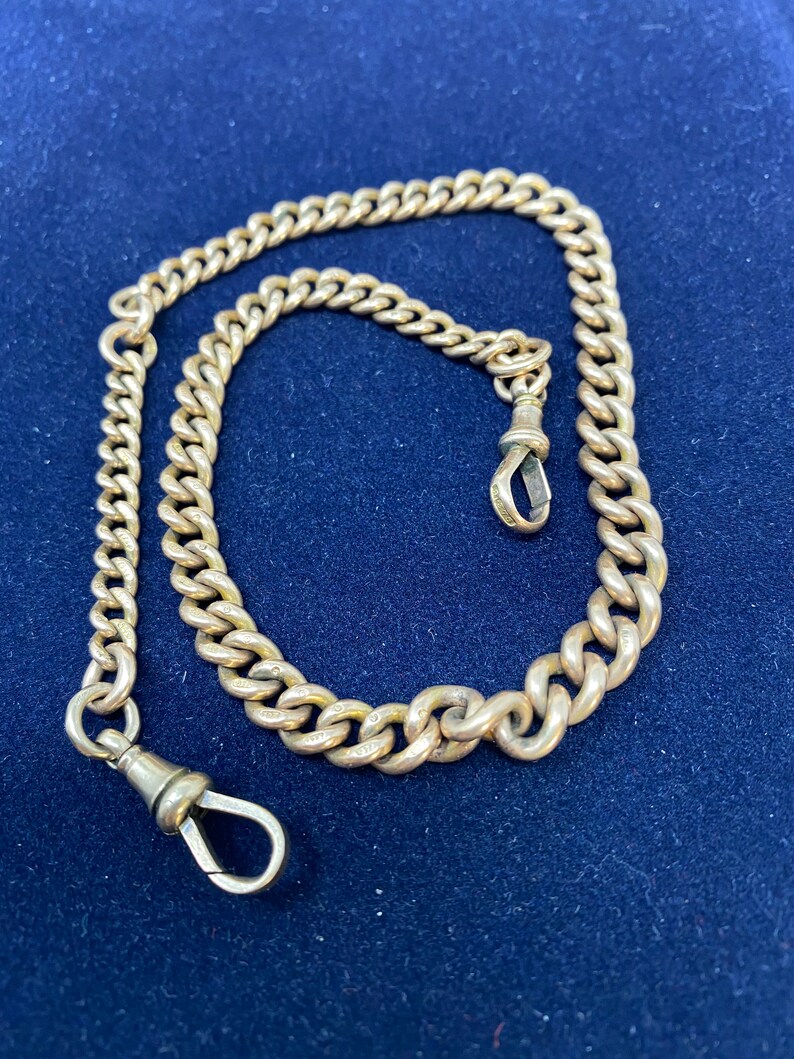 Antique 9K Rose Gold Pocket Watch Chain With a Professional Etsy