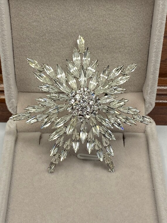 Vintage Sherman Clear Brooch.