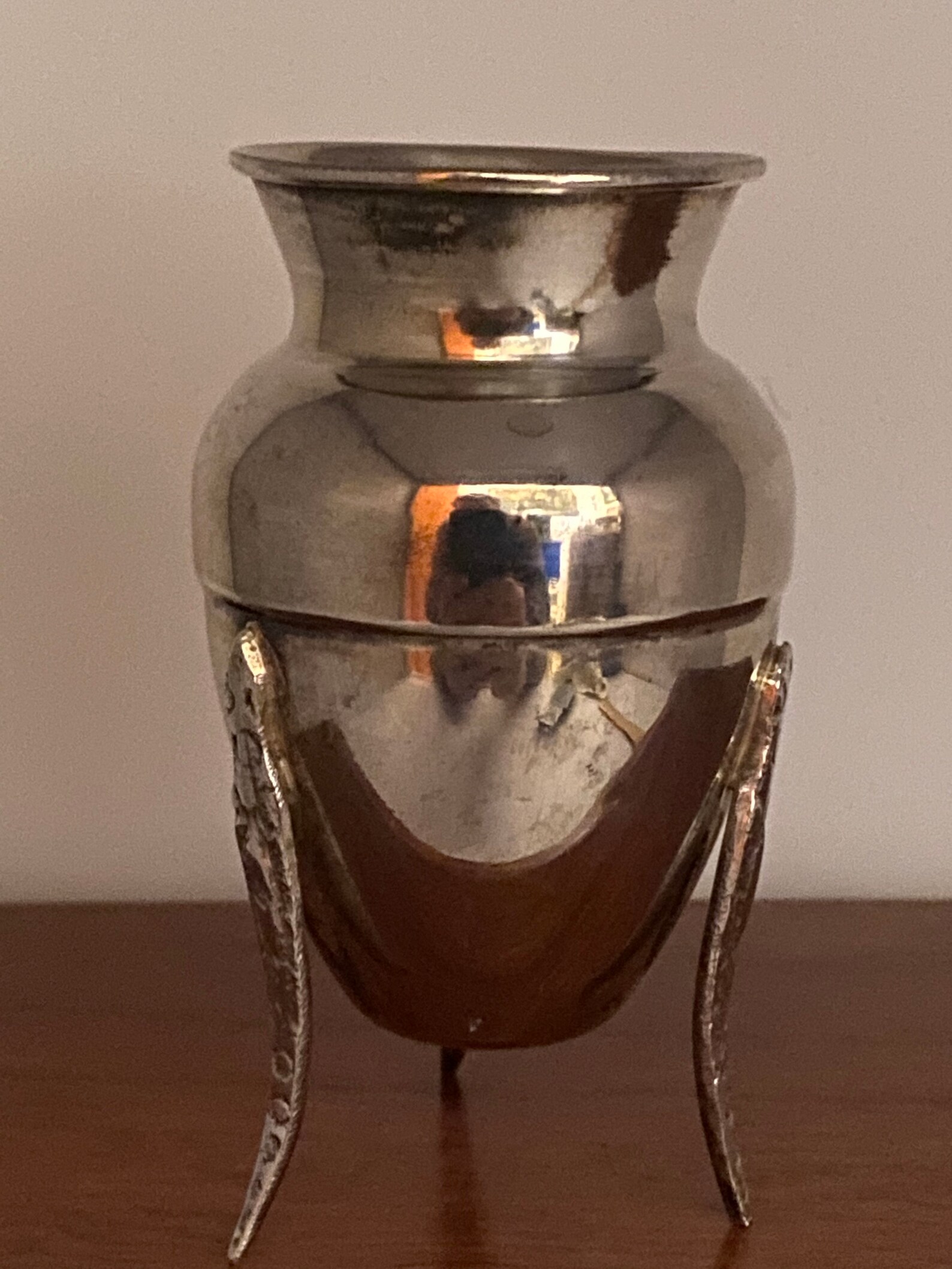 Antique signed Sterling Silver Vessel Vase. Etsy