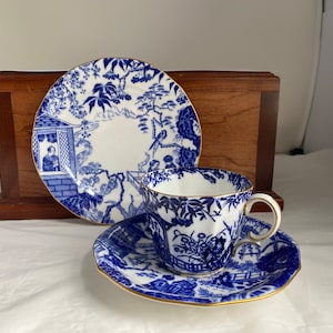 Royal Crown Derby Trio Teacup, Saucer, and Plate