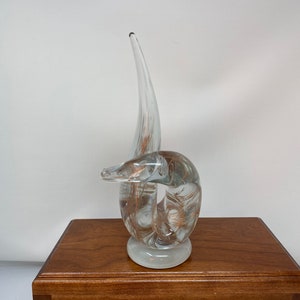 Vintage Artist Signed Art Glass Sculpture.