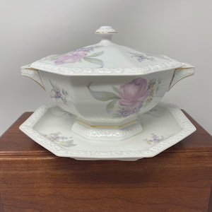 Rosenthal MARIA Lidded Double Handle Dish with Underplate