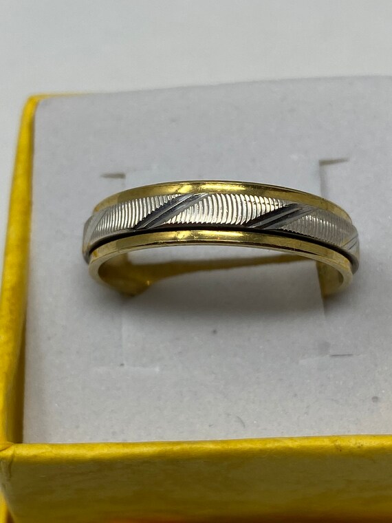 Vintage stamped 750 (18Kt) White and Yellow Gold … - image 5