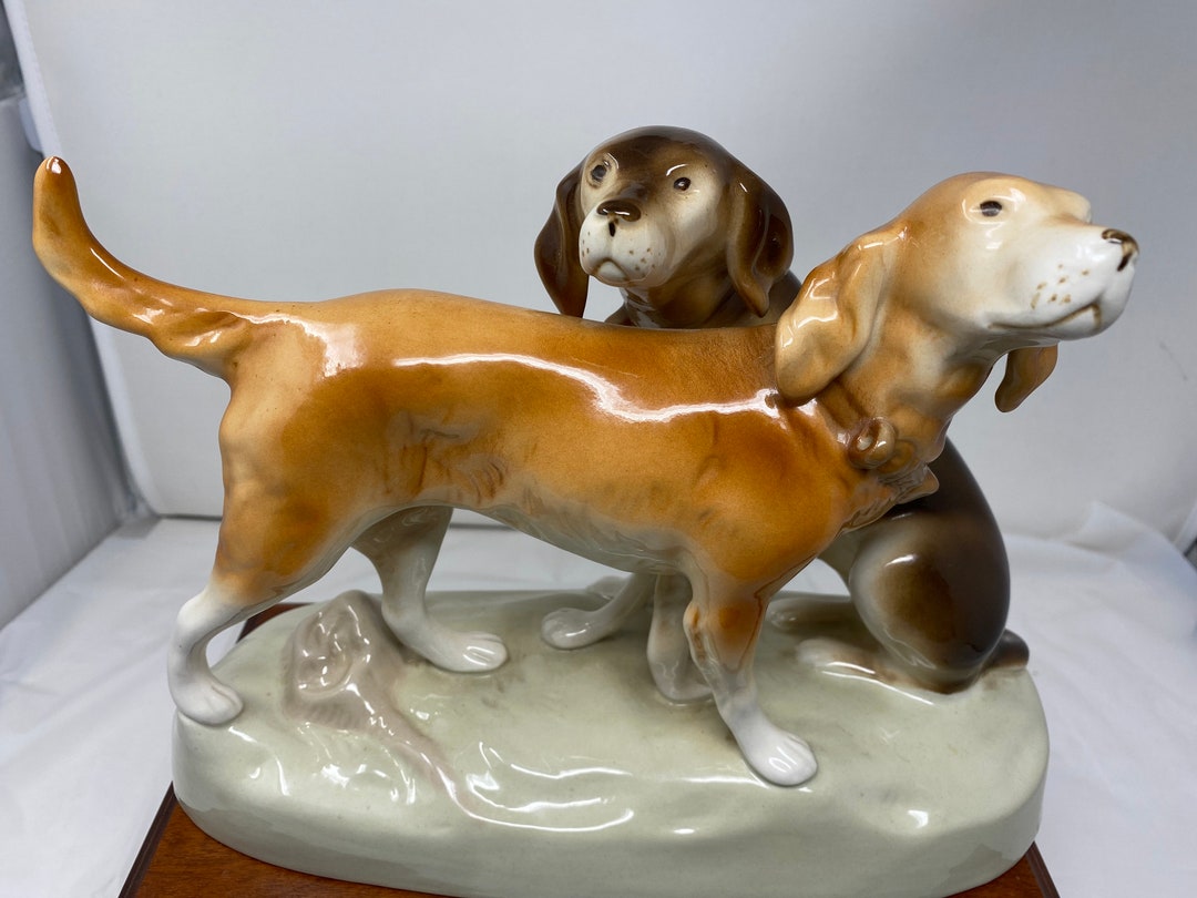 Royal Dux Figurine Pair of Dogs. - Etsy