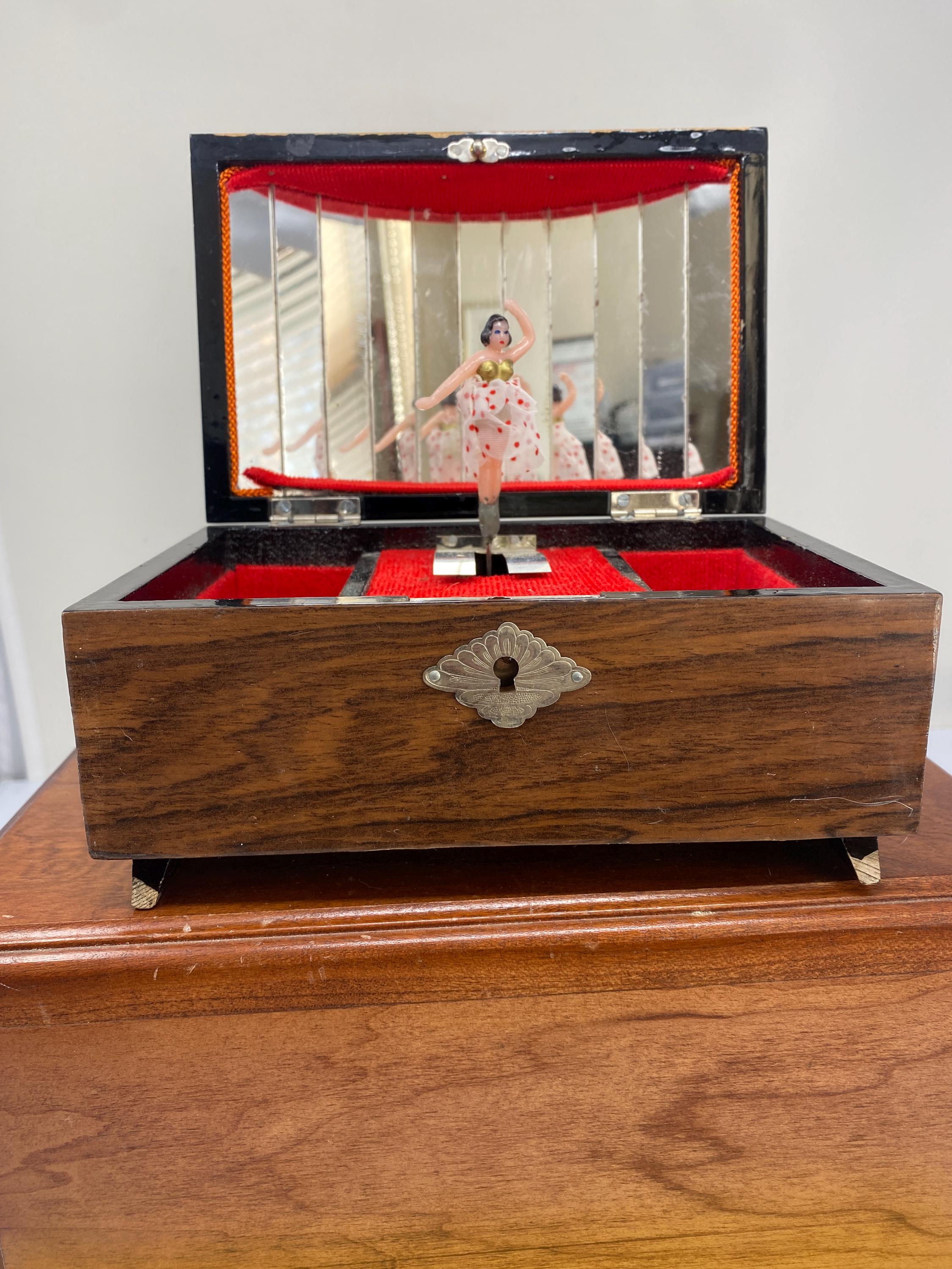 Musical Butterfly Jewelry Box - Spinning Butterfly With Mirror & Multiple Drawers