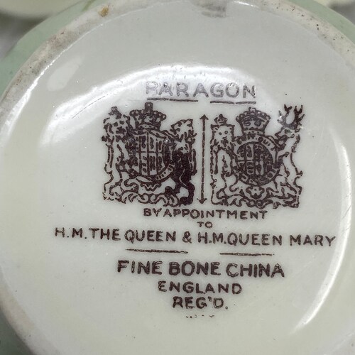 Paragon Teacup and Saucer Double Warrant Mark circa shops 1930s.