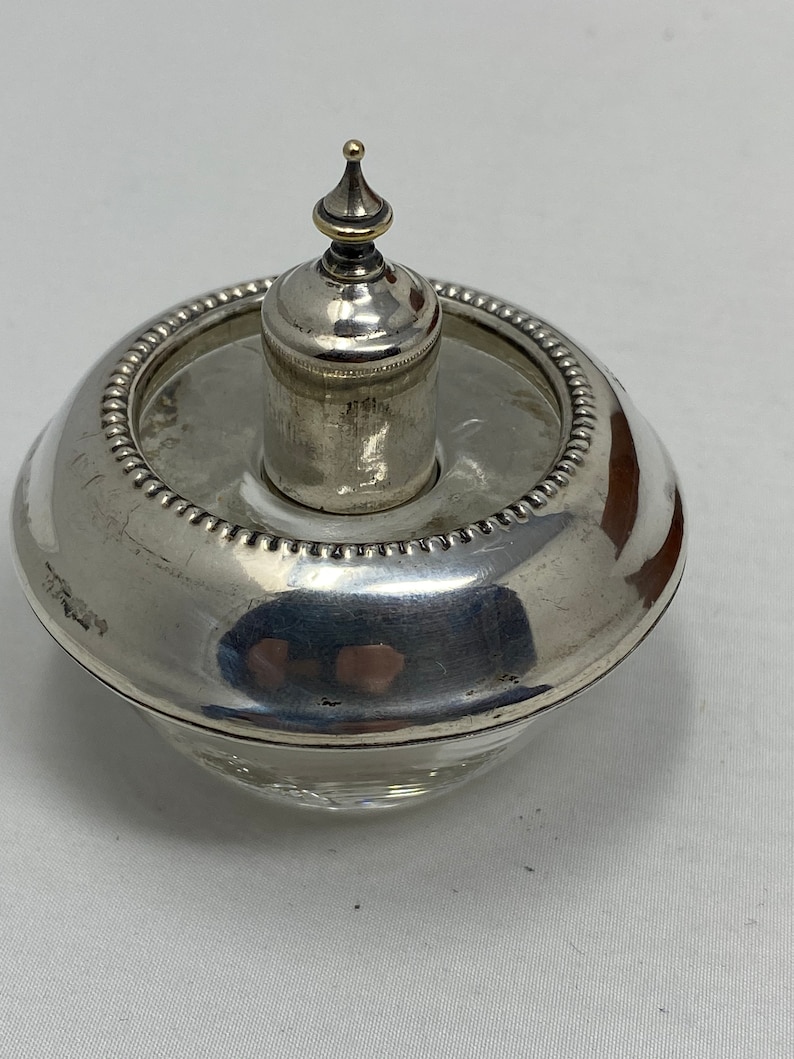 Frank M Whiting Sterling and Glass Table Lighter. Etsy