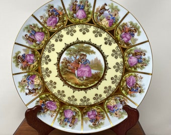 Signed Fragonard Handpainted Love Story Plate Made in Western - Etsy