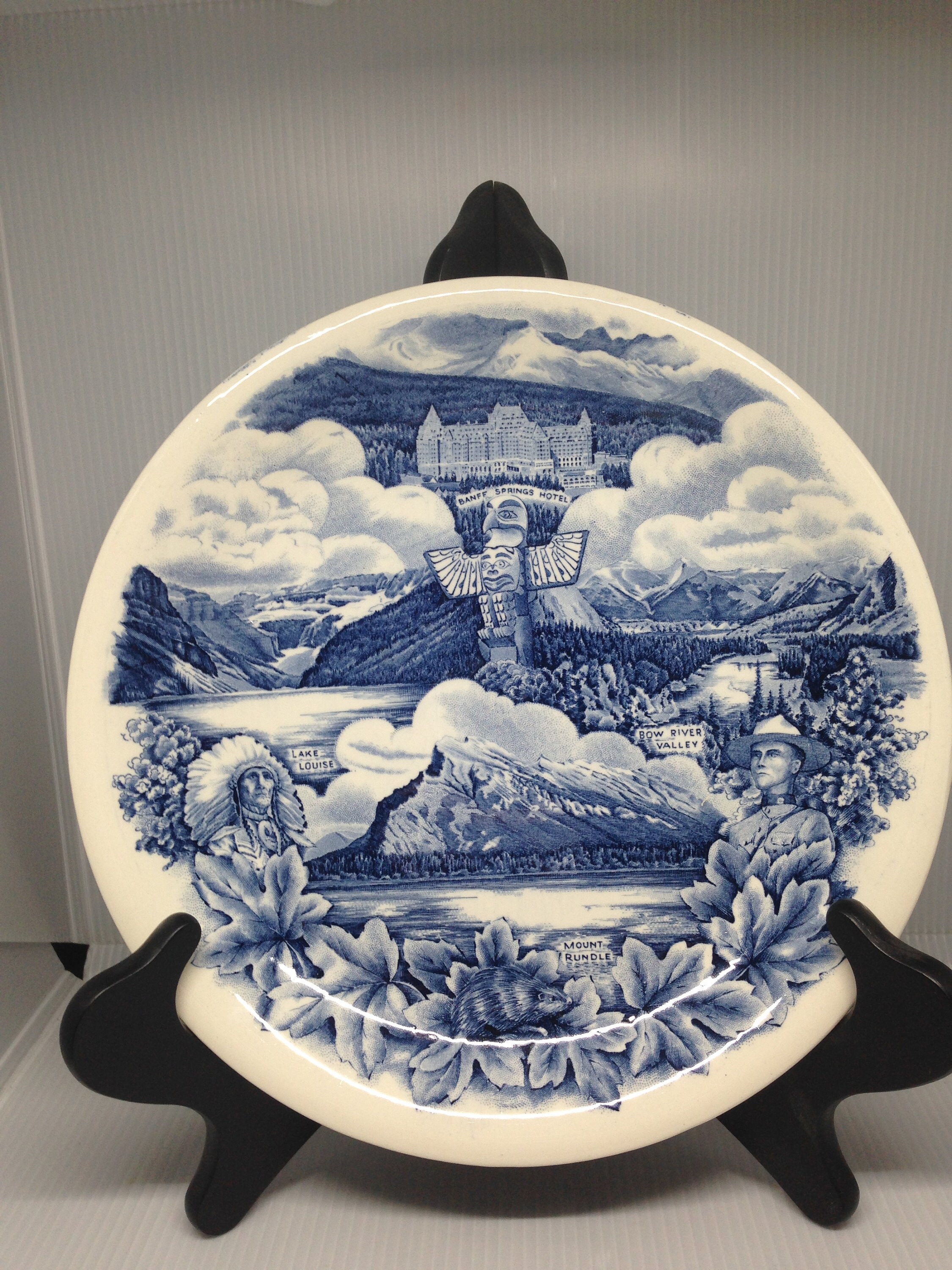 Vintage Hudson Bay Canada Souvenir Plate Native Indian Chief Etsy