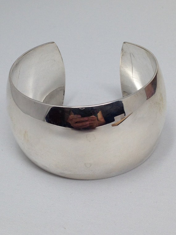 Vintage Estate Sterling Silver Cuff Bracelet. - image 1