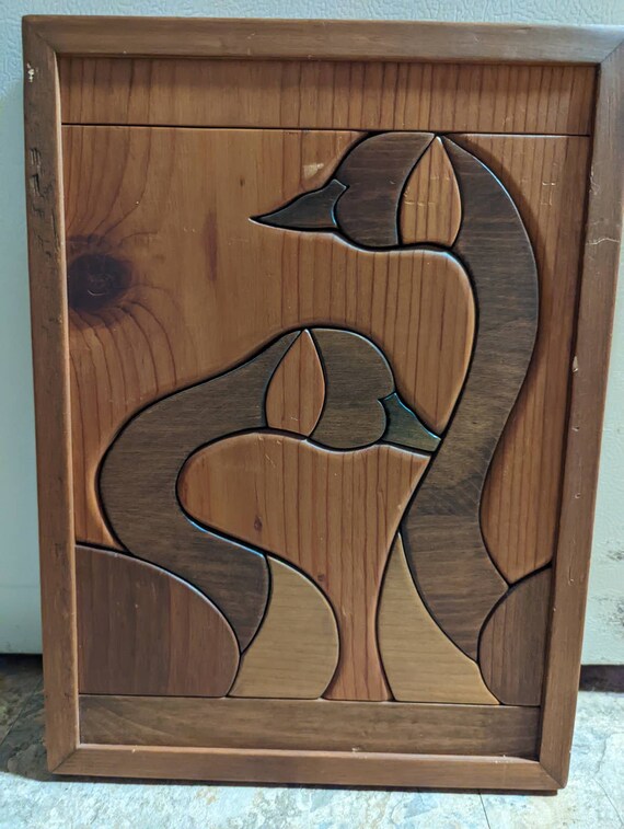 Vintage L Marion Signed Band Saw Art Canada Geese Etsy