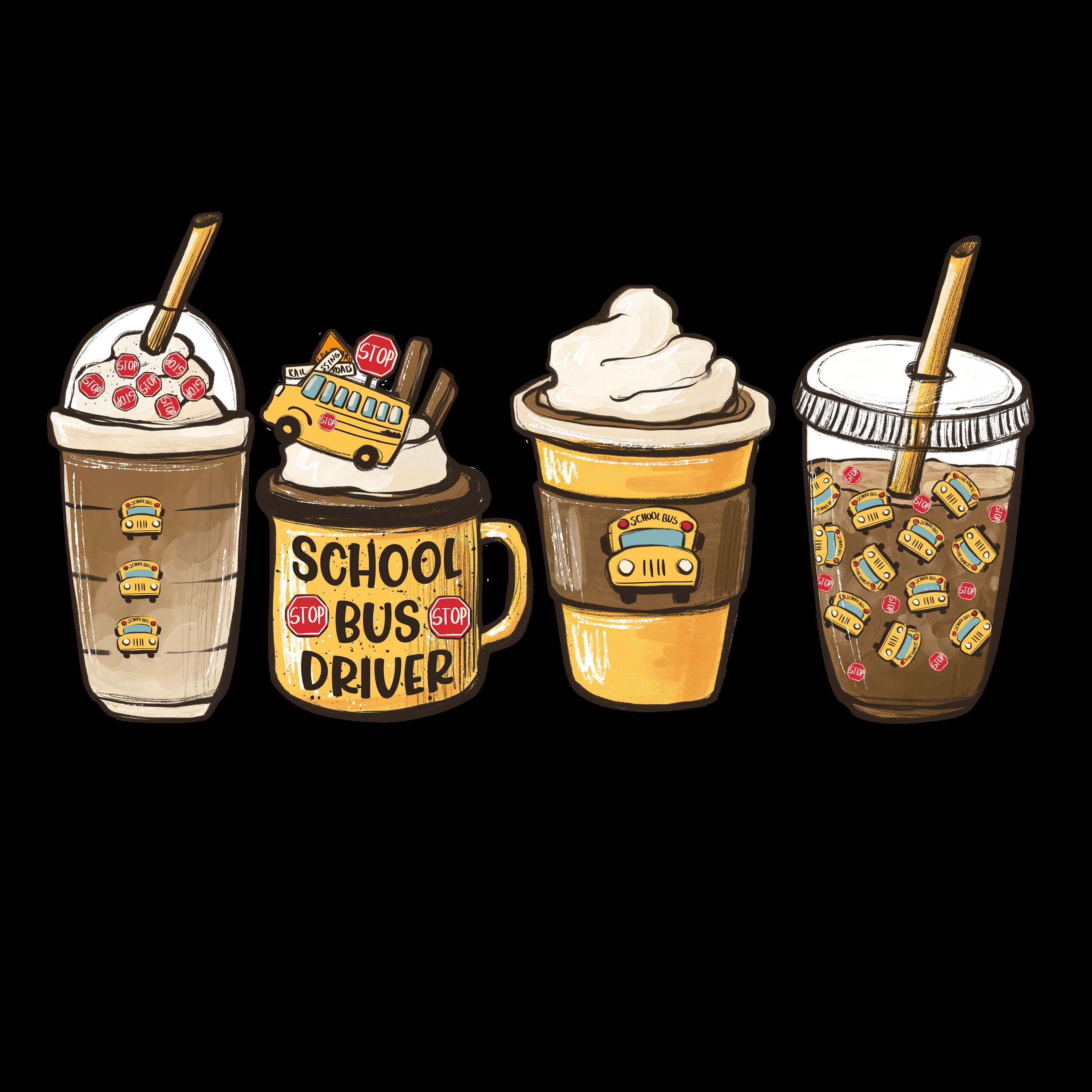 School Bus Driver Shirt, School Bus Driver, Coffee Lover, Fall Coffee ...