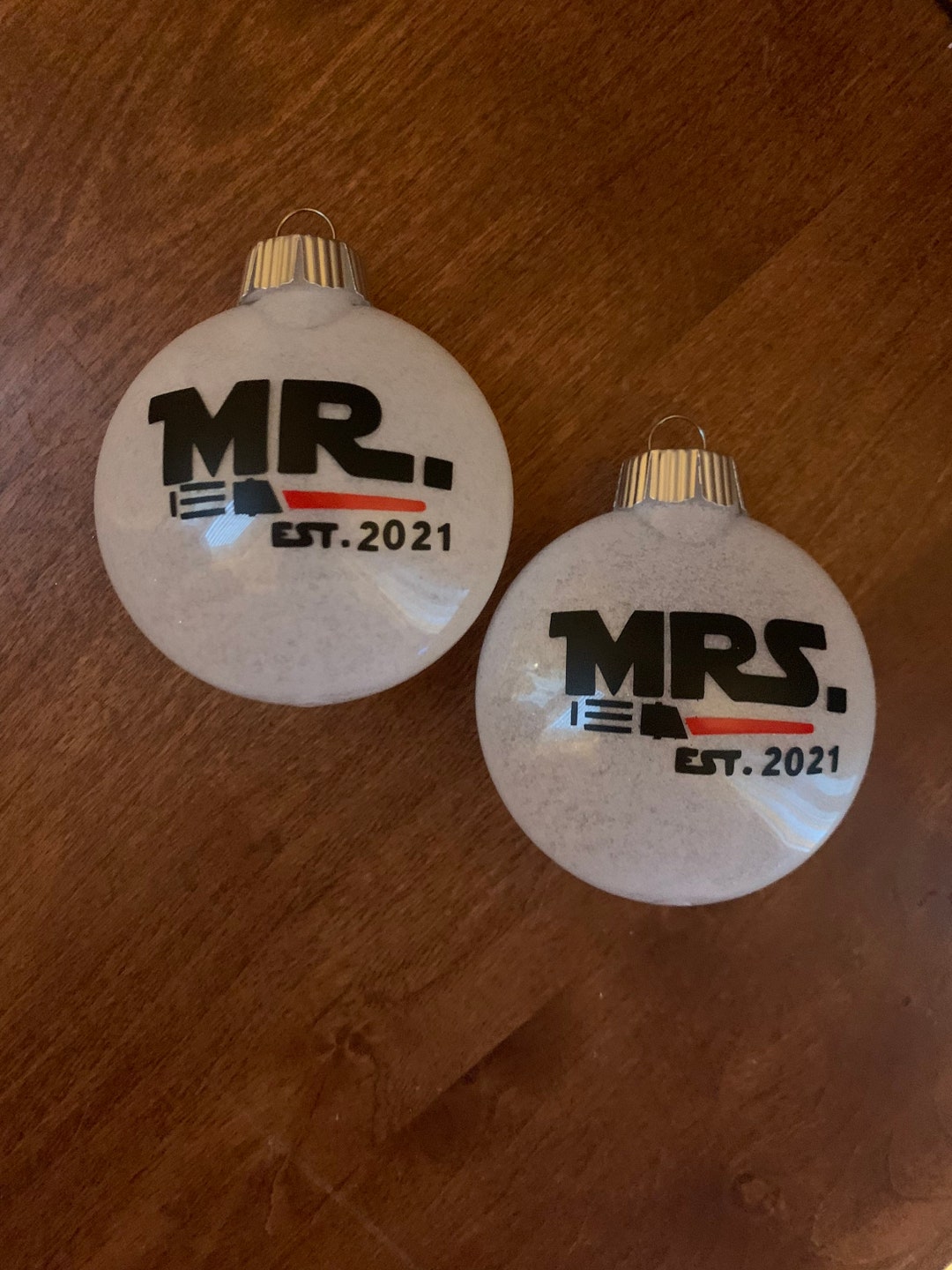 Mr. & Mrs. Star Wars Wedding Ornaments