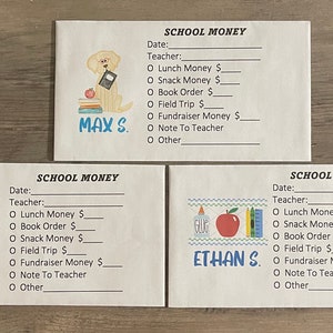 School Money Envelopes