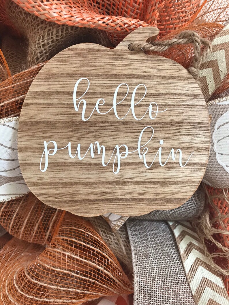 Fall Burlap Wreath Pumpkin Wreath Fall Deco Mesh Wreath Orange Fall Wreath Fall Door Decor