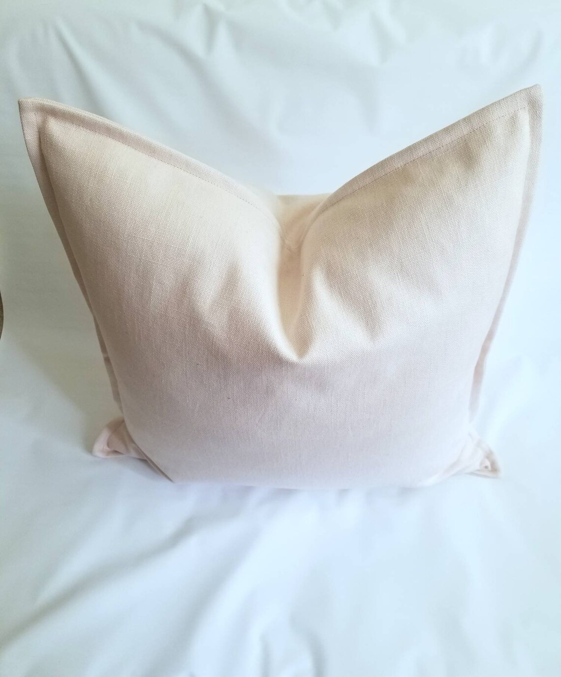 Petal Pink Linen Pillow Cover with 1/2 inch Self Flange Detail Etsy