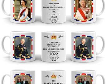 Set of 3 Mugs Royal Family Collection (11oz) by Forever Personal Designs®