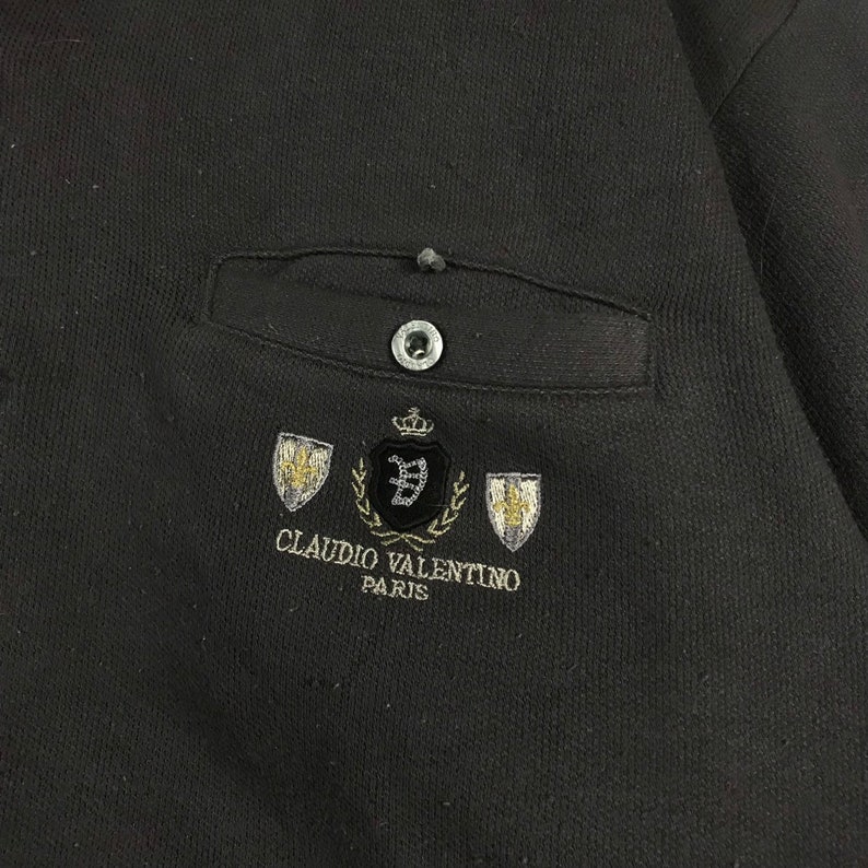Rare vintage claudio velentino sweatshirts collar size large