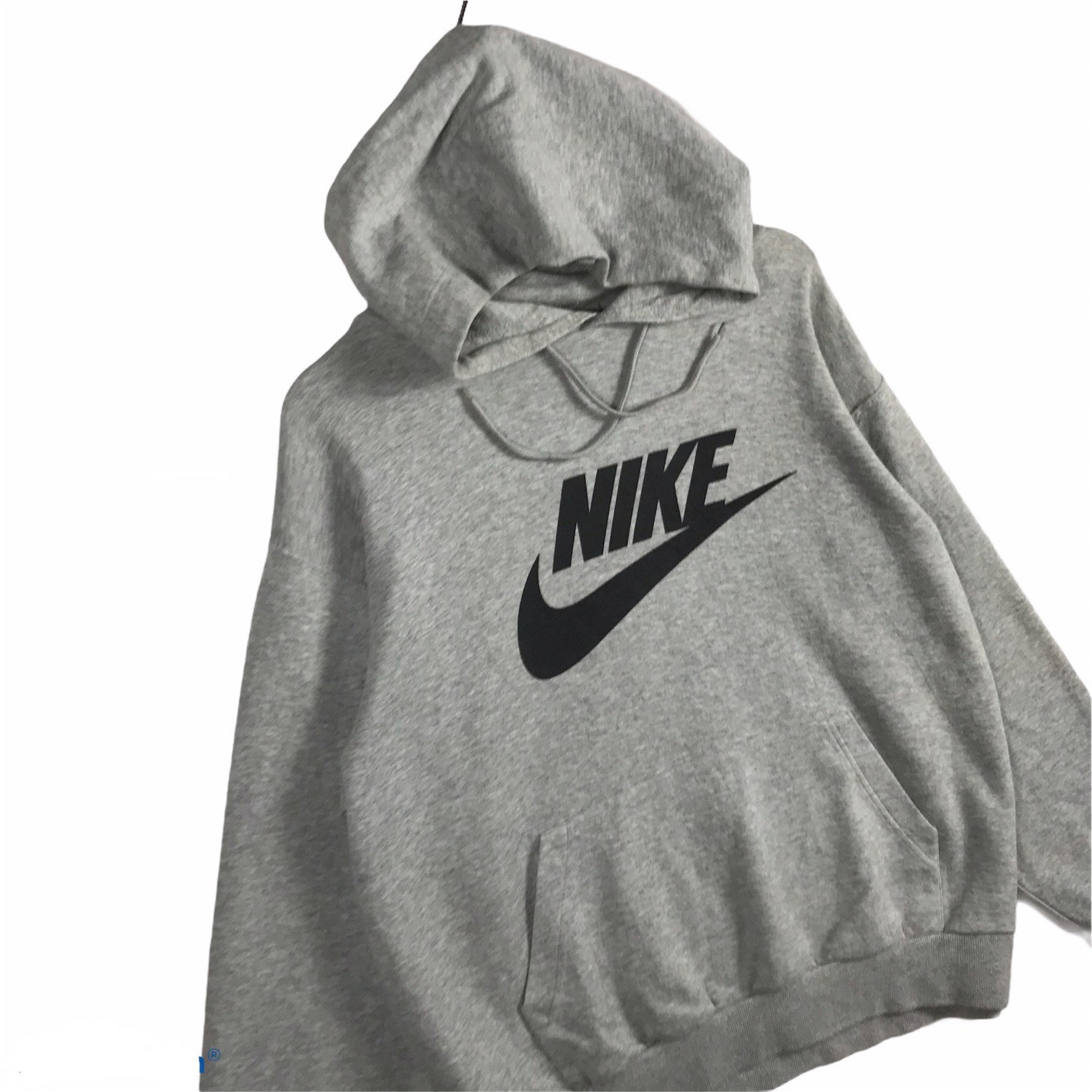 nike swoosh colour block sweatshirt in blue and green neutrals