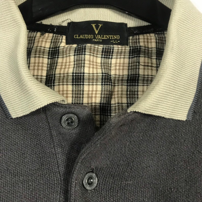 Rare vintage claudio velentino sweatshirts collar size large