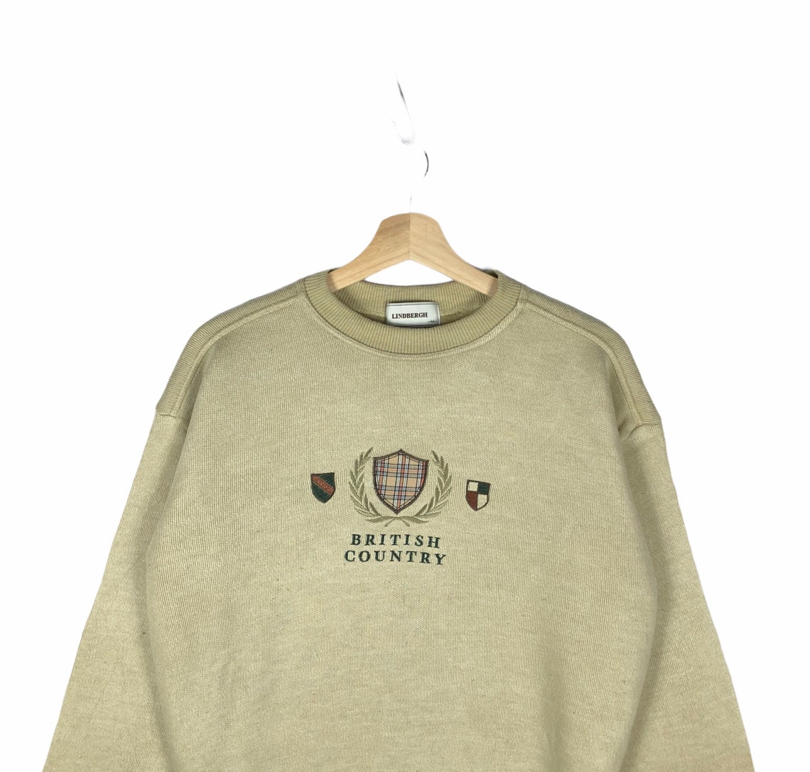 Vintage British country sweatshirt crewneck sweater embroidery | Etsy