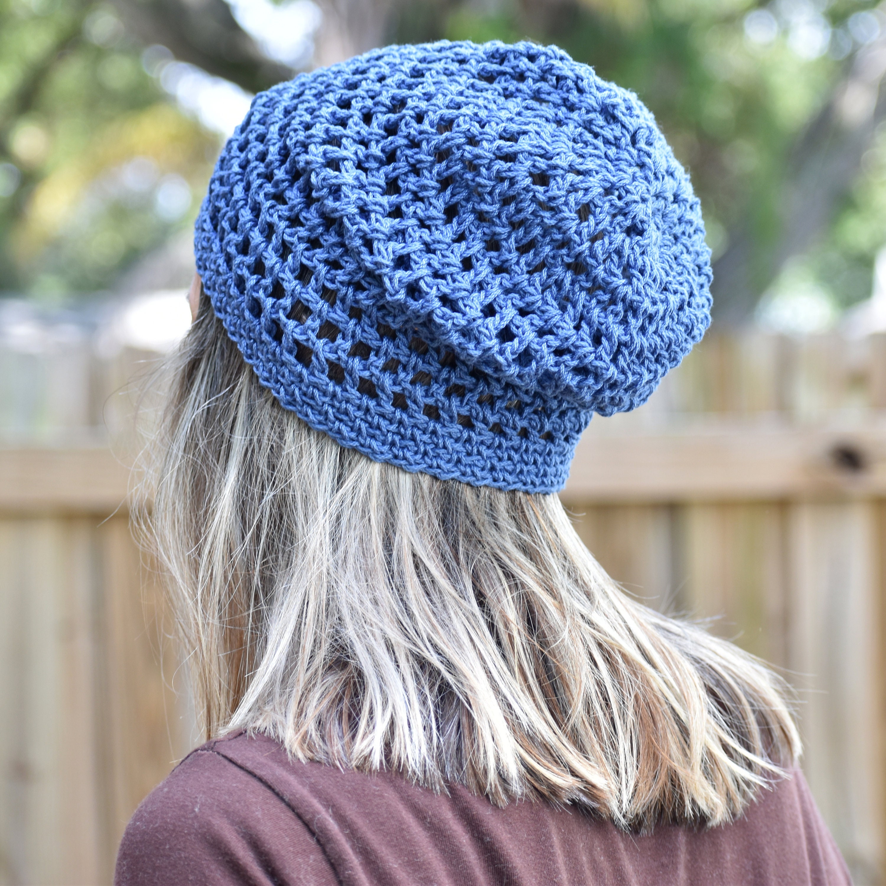 Summer Slouch Beanie | 100% Cotton Crochet Hat With Relaxed 