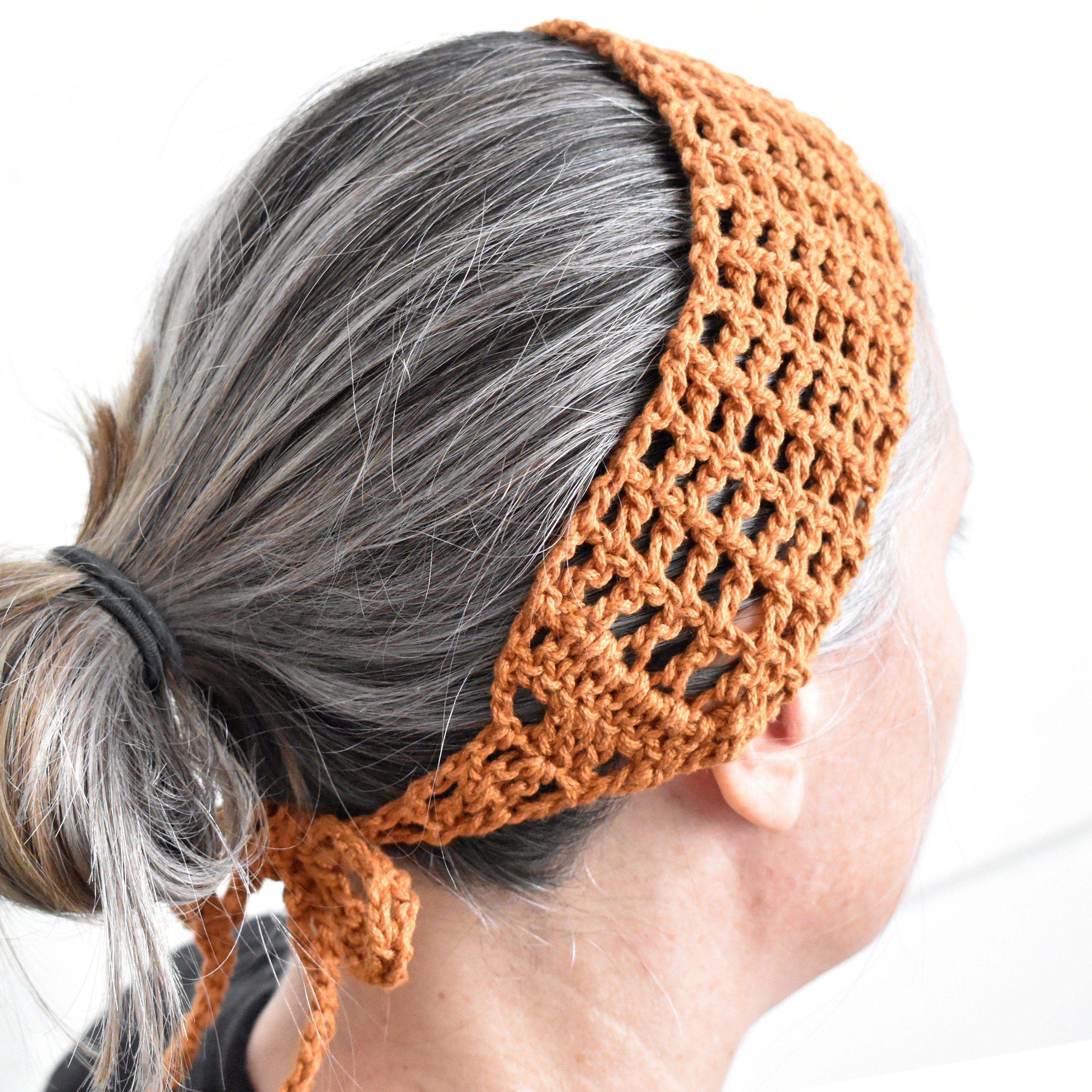 Summer Mesh Hair Wrap | Handmade Crochet Headband | 100  display picture 2