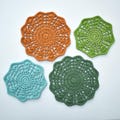 Blooming Lace Doilies | Decorative Table Mats for Plants, Vases, Candles | Handmade Crochet Coasters | Medium Weight 100% Cotton