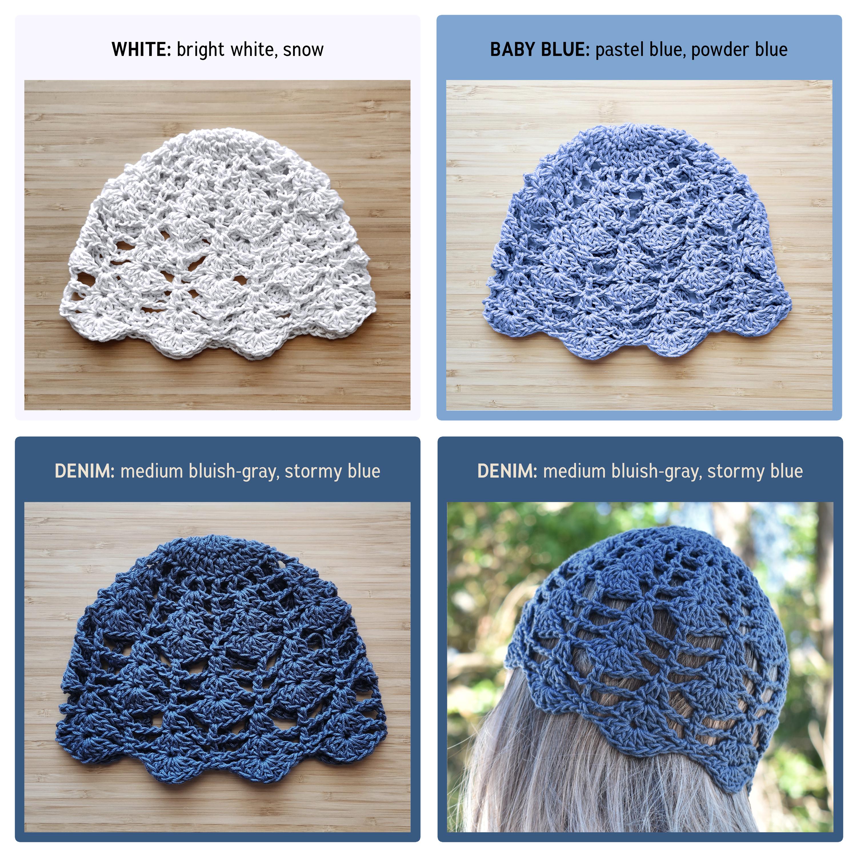 Floral lace crochet beanie, skull hat, Hand woven Lace Bonnet, Hooded balaclava Blooming Lace Skull Cap | 100% Cotton Handmade Crochet  main image 3