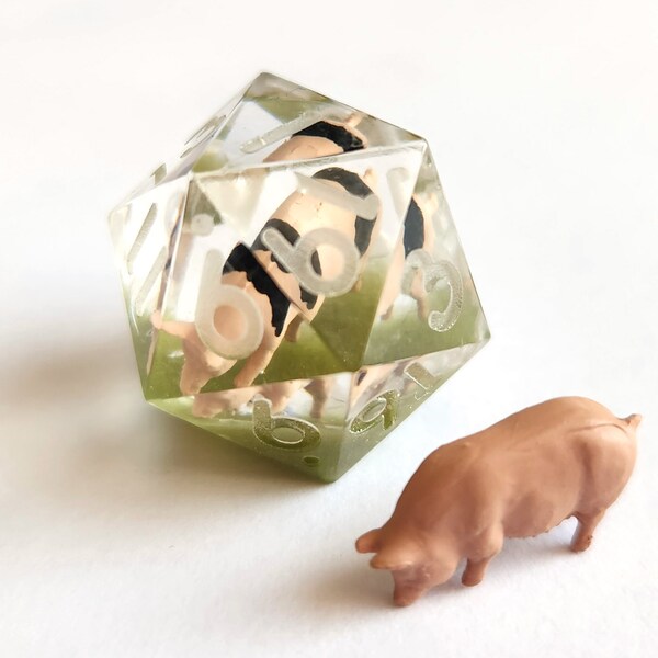 Resin D20 - Barnyard Animals (Pig)