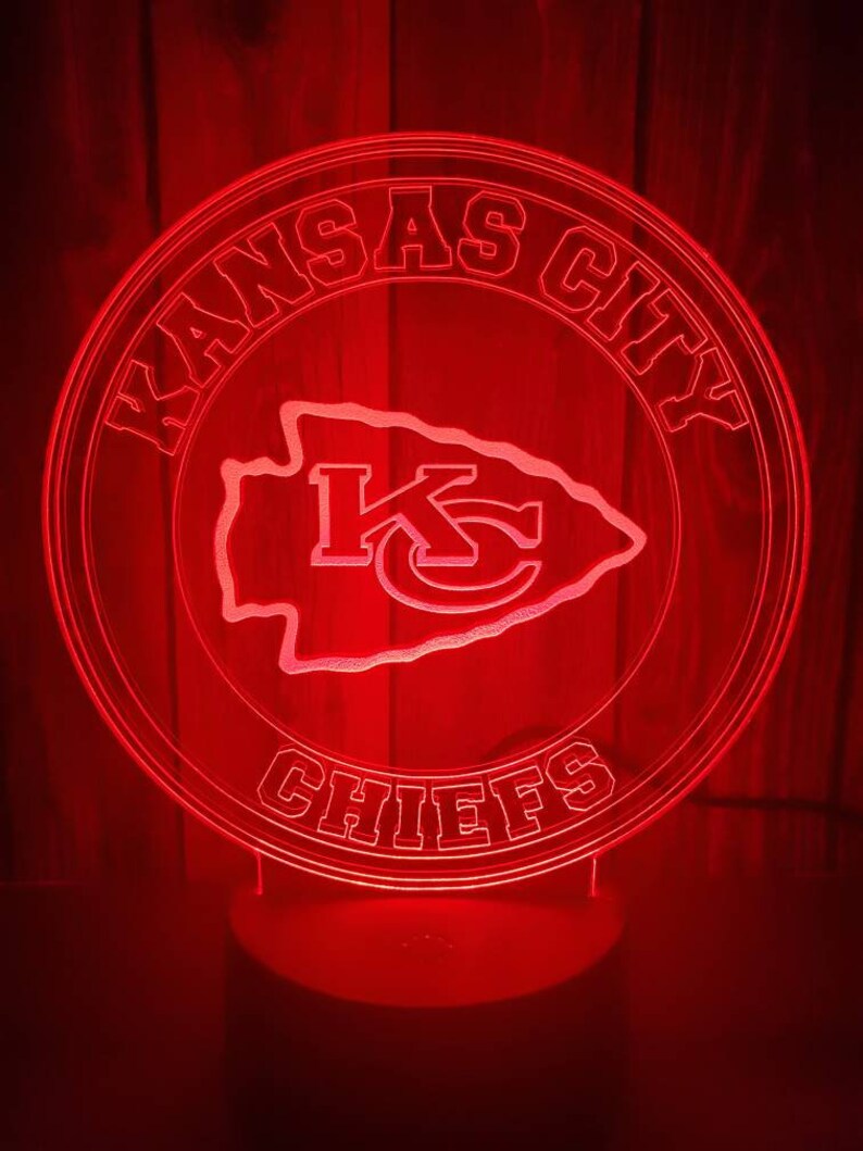 Kansas City Chiefs 3D Lamp Etsy