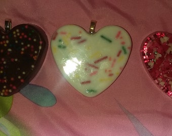 Sprinkle resin hearts