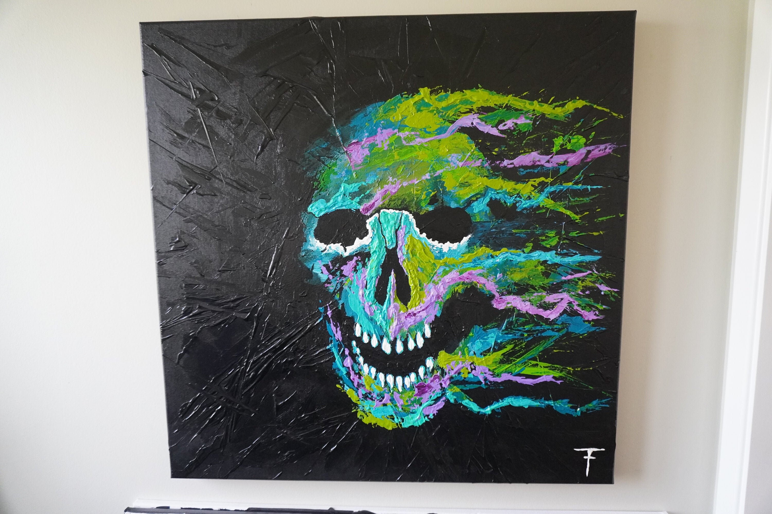 Skull Acrylic Painting: A Dark and Edgy Project